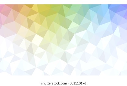 Multicolor polygonal illustration, which consist of triangles. Geometric background in Origami style with gradient. Triangular design for your business. Rainbow, spectrum image.