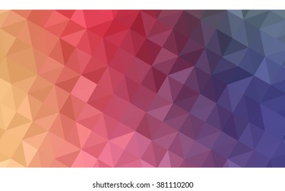 Multicolor polygonal illustration, which consist of triangles. Geometric background in Origami style with gradient. Triangular design for your business. Rainbow, spectrum image.