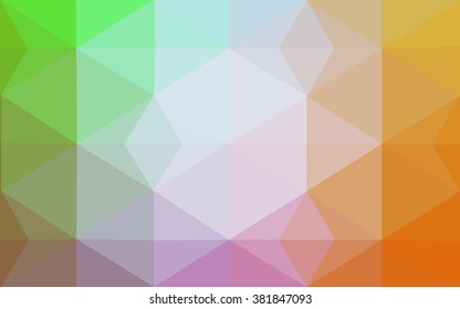 Multicolor polygonal illustration, which consist of triangles. Geometric background in Origami style with gradient. Triangular design for your business. Rainbow, spectrum image.