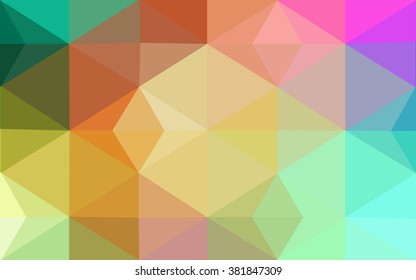 Multicolor polygonal illustration, which consist of triangles. Geometric background in Origami style with gradient. Triangular design for your business. Rainbow, spectrum image.
