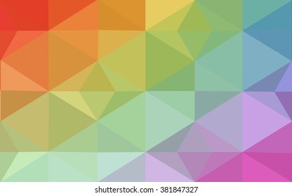 Multicolor polygonal illustration, which consist of triangles. Geometric background in Origami style with gradient. Triangular design for your business. Rainbow, spectrum image.