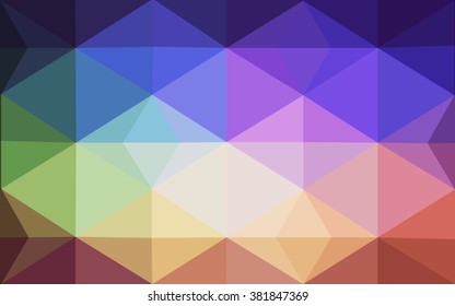 Multicolor polygonal illustration, which consist of triangles. Geometric background in Origami style with gradient. Triangular design for your business. Rainbow, spectrum image.