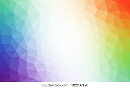 Multicolor polygonal illustration, which consist of triangles. Geometric background in Origami style with gradient. Triangular design for your business. Rainbow, spectrum image.