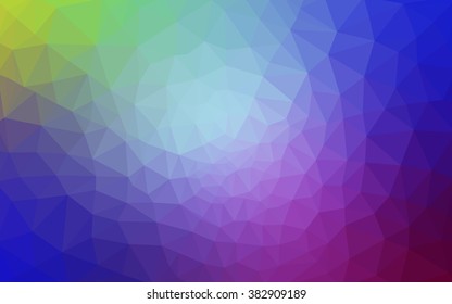 Multicolor polygonal illustration, which consist of triangles. Geometric background in Origami style with gradient. Triangular design for your business. Rainbow, spectrum image.