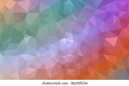 Multicolor polygonal illustration, which consist of triangles. Geometric background in Origami style with gradient. Triangular design for your business. Rainbow, spectrum image.