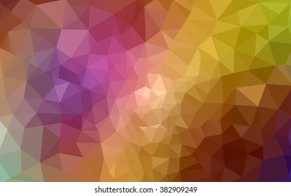 Multicolor polygonal illustration, which consist of triangles. Geometric background in Origami style with gradient. Triangular design for your business. Rainbow, spectrum image.