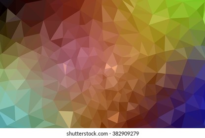 Multicolor polygonal illustration, which consist of triangles. Geometric background in Origami style with gradient. Triangular design for your business. Rainbow, spectrum image.