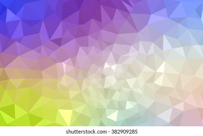 Multicolor polygonal illustration, which consist of triangles. Geometric background in Origami style with gradient. Triangular design for your business. Rainbow, spectrum image.
