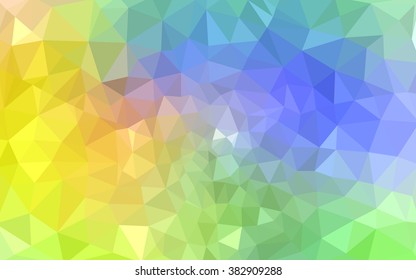Multicolor polygonal illustration, which consist of triangles. Geometric background in Origami style with gradient. Triangular design for your business. Rainbow, spectrum image.