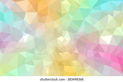 Multicolor polygonal illustration, which consist of triangles. Geometric background in Origami style with gradient. Triangular design for your business. Rainbow, spectrum image.
