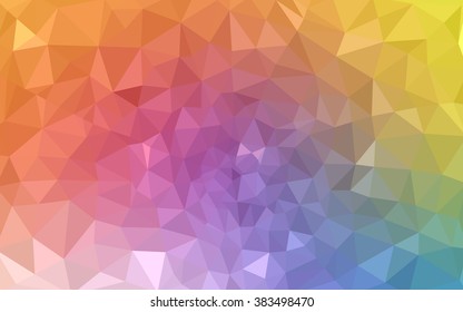 Multicolor polygonal illustration, which consist of triangles. Geometric background in Origami style with gradient. Triangular design for your business. Rainbow, spectrum image.