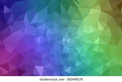 Multicolor polygonal illustration, which consist of triangles. Geometric background in Origami style with gradient. Triangular design for your business. Rainbow, spectrum image.