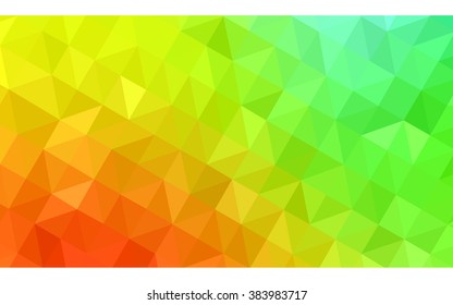 Multicolor polygonal illustration, which consist of triangles. Geometric background in Origami style with gradient. Triangular design for your business. Rainbow, spectrum image.