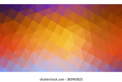 Multicolor polygonal illustration, which consist of triangles. Geometric background in Origami style with gradient. Triangular design for your business. Rainbow, spectrum image.