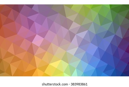 Multicolor polygonal illustration, which consist of triangles. Geometric background in Origami style with gradient. Triangular design for your business. Rainbow, spectrum image.