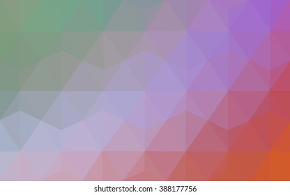 Multicolor polygonal illustration, which consist of triangles. Geometric background in Origami style with gradient. Triangular design for your business. Rainbow, spectrum image.