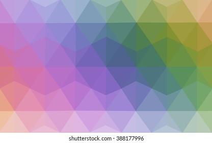 Multicolor polygonal illustration, which consist of triangles. Geometric background in Origami style with gradient. Triangular design for your business. Rainbow, spectrum image.