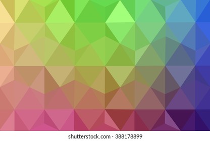 Multicolor polygonal illustration, which consist of triangles. Geometric background in Origami style with gradient. Triangular design for your business. Rainbow, spectrum image.