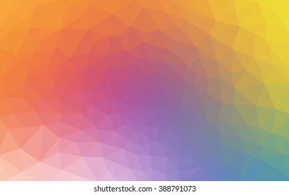 Multicolor polygonal illustration, which consist of triangles. Geometric background in Origami style with gradient. Triangular design for your business. Rainbow, spectrum image.