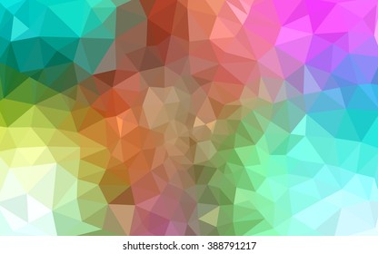Multicolor polygonal illustration, which consist of triangles. Geometric background in Origami style with gradient. Triangular design for your business. Rainbow, spectrum image.