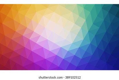 Multicolor polygonal illustration, which consist of triangles. Geometric background in Origami style with gradient. Triangular design for your business. Rainbow, spectrum image.