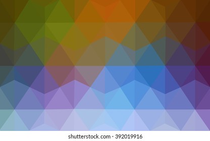 Multicolor polygonal illustration, which consist of triangles. Geometric background in Origami style with gradient. Triangular design for your business. Rainbow, spectrum image.