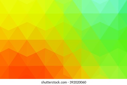 Multicolor polygonal illustration, which consist of triangles. Geometric background in Origami style with gradient. Triangular design for your business. Rainbow, spectrum image.