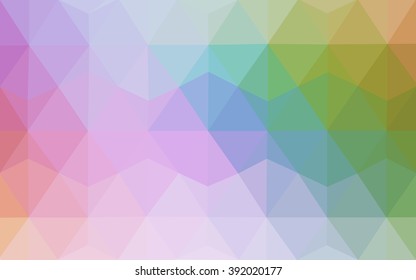 Multicolor polygonal illustration, which consist of triangles. Geometric background in Origami style with gradient. Triangular design for your business. Rainbow, spectrum image.