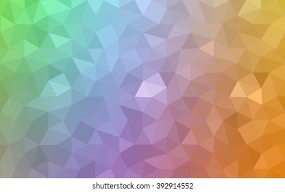 Multicolor polygonal illustration, which consist of triangles. Geometric background in Origami style with gradient. Triangular design for your business. Rainbow, spectrum image.