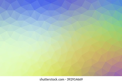 Multicolor polygonal illustration, which consist of triangles. Geometric background in Origami style with gradient. Triangular design for your business. Rainbow, spectrum image.