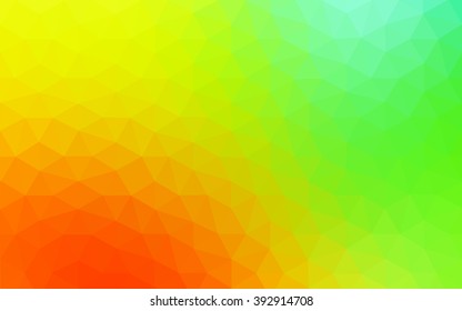 Multicolor polygonal illustration, which consist of triangles. Geometric background in Origami style with gradient. Triangular design for your business. Rainbow, spectrum image.