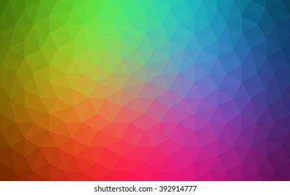 Multicolor polygonal illustration, which consist of triangles. Geometric background in Origami style with gradient. Triangular design for your business. Rainbow, spectrum image.