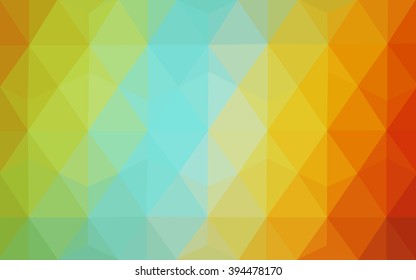Multicolor polygonal illustration, which consist of triangles. Geometric background in Origami style with gradient. Triangular design for your business. Rainbow, spectrum image.