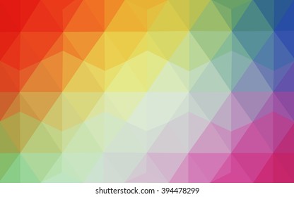 Multicolor polygonal illustration, which consist of triangles. Geometric background in Origami style with gradient. Triangular design for your business. Rainbow, spectrum image.