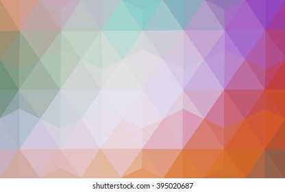 Multicolor polygonal illustration, which consist of triangles. Geometric background in Origami style with gradient. Triangular design for your business. Rainbow, spectrum image.