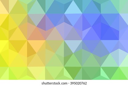 Multicolor polygonal illustration, which consist of triangles. Geometric background in Origami style with gradient. Triangular design for your business. Rainbow, spectrum image.