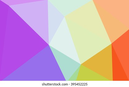 Multicolor polygonal illustration, which consist of triangles. Geometric background in Origami style with gradient. Triangular design for your business. Rainbow, spectrum image.