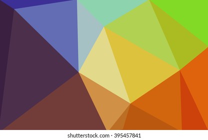 Multicolor polygonal illustration, which consist of triangles. Geometric background in Origami style with gradient. Triangular design for your business. Rainbow, spectrum image.