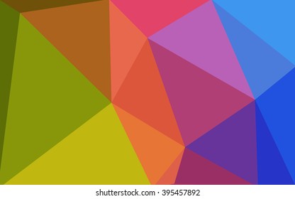 Multicolor polygonal illustration, which consist of triangles. Geometric background in Origami style with gradient. Triangular design for your business. Rainbow, spectrum image.