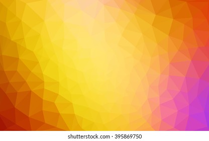 Multicolor polygonal illustration, which consist of triangles. Geometric background in Origami style with gradient. Triangular design for your business. Rainbow, spectrum image.
