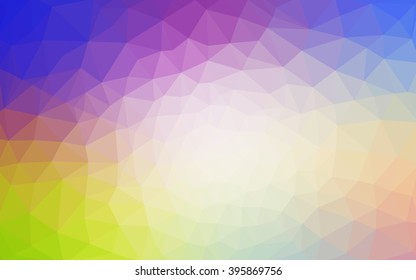 Multicolor polygonal illustration, which consist of triangles. Geometric background in Origami style with gradient. Triangular design for your business. Rainbow, spectrum image.