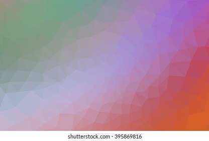 Multicolor polygonal illustration, which consist of triangles. Geometric background in Origami style with gradient. Triangular design for your business. Rainbow, spectrum image.