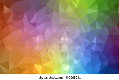 Multicolor polygonal illustration, which consist of triangles. Geometric background in Origami style with gradient. Triangular design for your business. Rainbow, spectrum image.