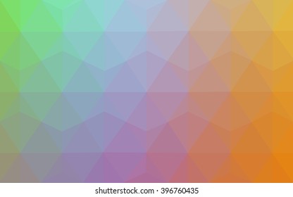 Multicolor polygonal illustration, which consist of triangles. Geometric background in Origami style with gradient. Triangular design for your business. Rainbow, spectrum image.