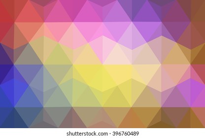 Multicolor polygonal illustration, which consist of triangles. Geometric background in Origami style with gradient. Triangular design for your business. Rainbow, spectrum image.
