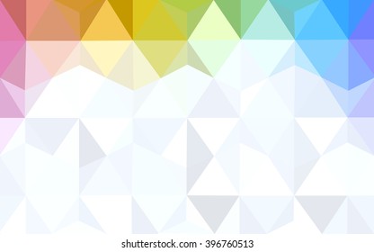 Multicolor polygonal illustration, which consist of triangles. Geometric background in Origami style with gradient. Triangular design for your business. Rainbow, spectrum image.