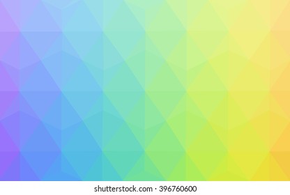 Multicolor polygonal illustration, which consist of triangles. Geometric background in Origami style with gradient. Triangular design for your business. Rainbow, spectrum image.