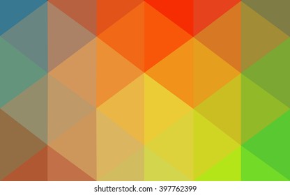 Multicolor polygonal illustration, which consist of triangles. Geometric background in Origami style with gradient. Triangular design for your business. Rainbow, spectrum image.
