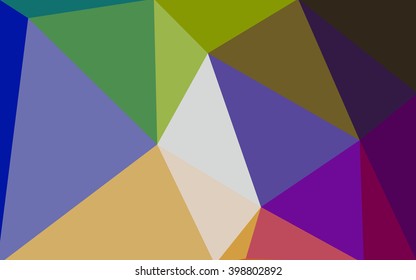 Multicolor polygonal illustration, which consist of triangles. Geometric background in Origami style with gradient. Triangular design for your business. Rainbow, spectrum image.