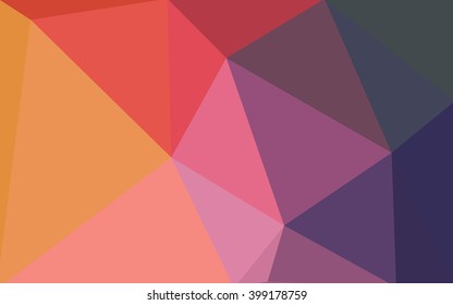 Multicolor polygonal illustration, which consist of triangles. Geometric background in Origami style with gradient. Triangular design for your business. Rainbow, spectrum image.